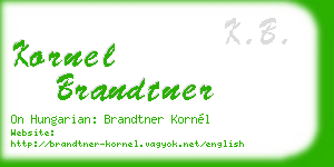 kornel brandtner business card